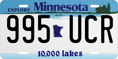 MN license plate 995UCR