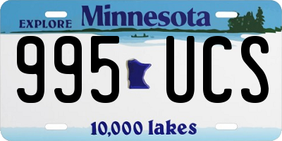 MN license plate 995UCS