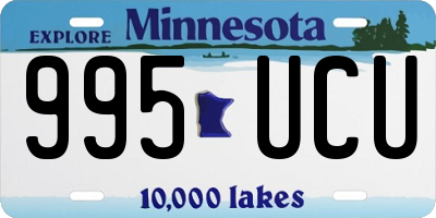 MN license plate 995UCU