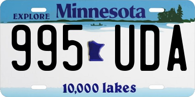 MN license plate 995UDA