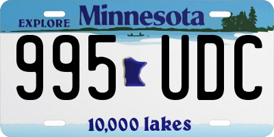 MN license plate 995UDC