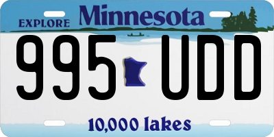 MN license plate 995UDD