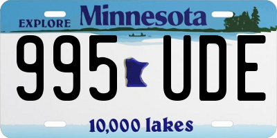 MN license plate 995UDE