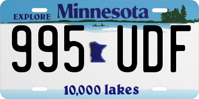 MN license plate 995UDF