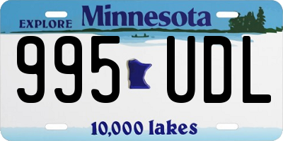 MN license plate 995UDL