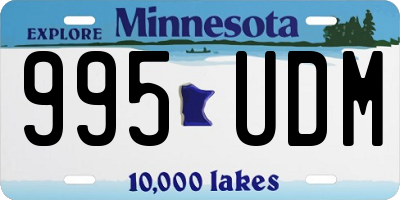 MN license plate 995UDM
