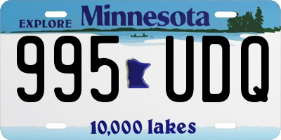 MN license plate 995UDQ