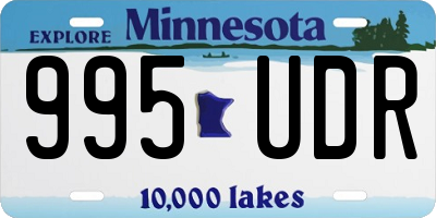 MN license plate 995UDR
