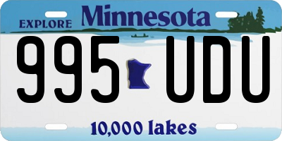 MN license plate 995UDU