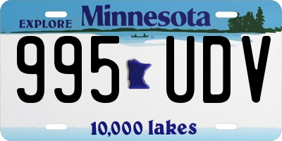 MN license plate 995UDV