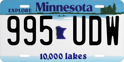 MN license plate 995UDW
