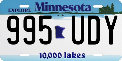 MN license plate 995UDY