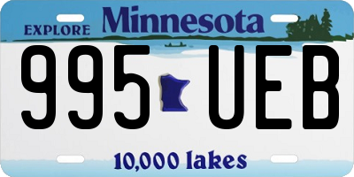 MN license plate 995UEB