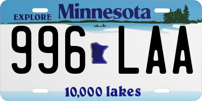 MN license plate 996LAA