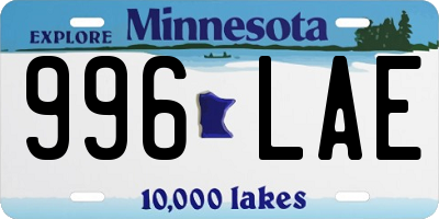 MN license plate 996LAE