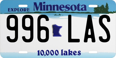 MN license plate 996LAS