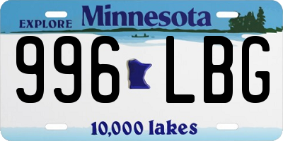 MN license plate 996LBG