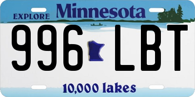 MN license plate 996LBT
