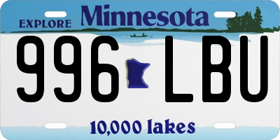 MN license plate 996LBU