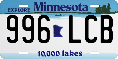 MN license plate 996LCB