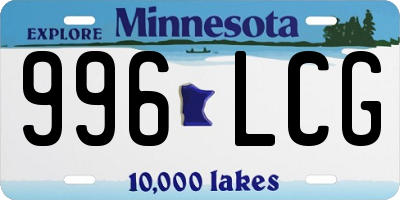 MN license plate 996LCG