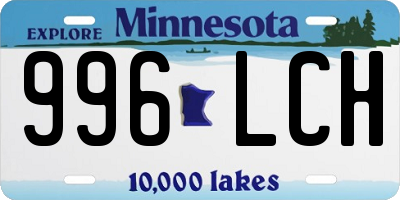 MN license plate 996LCH