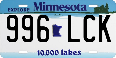 MN license plate 996LCK