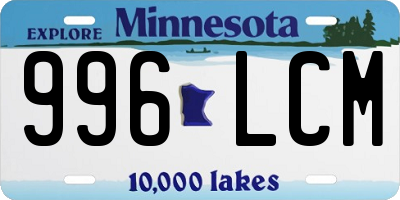 MN license plate 996LCM