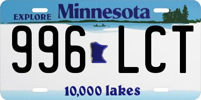 MN license plate 996LCT