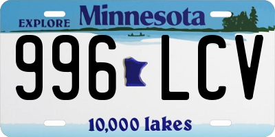 MN license plate 996LCV
