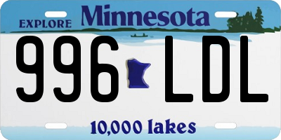 MN license plate 996LDL