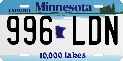 MN license plate 996LDN