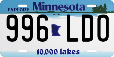 MN license plate 996LDO