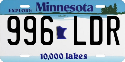 MN license plate 996LDR
