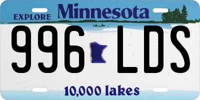 MN license plate 996LDS