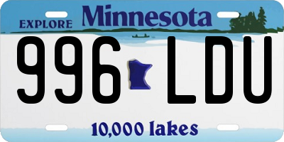 MN license plate 996LDU