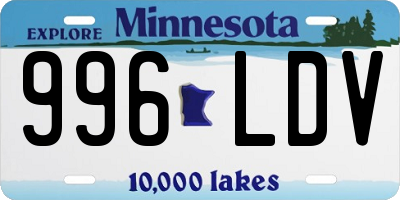 MN license plate 996LDV