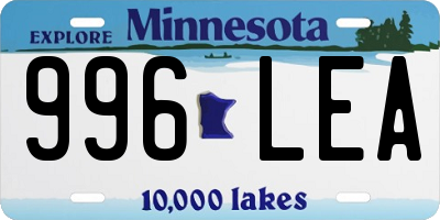 MN license plate 996LEA