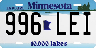 MN license plate 996LEI