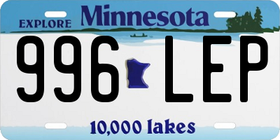 MN license plate 996LEP