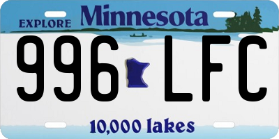 MN license plate 996LFC