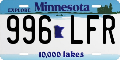 MN license plate 996LFR