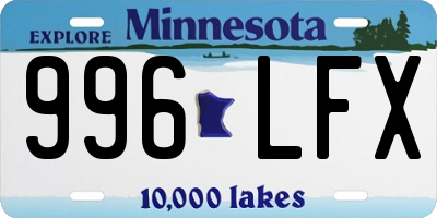 MN license plate 996LFX