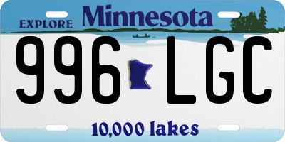 MN license plate 996LGC