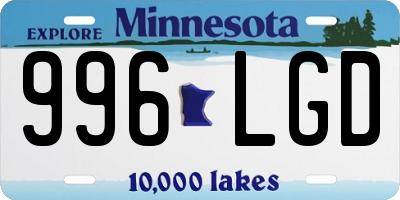 MN license plate 996LGD