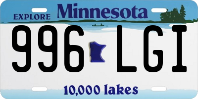 MN license plate 996LGI