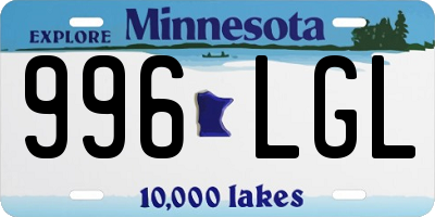 MN license plate 996LGL