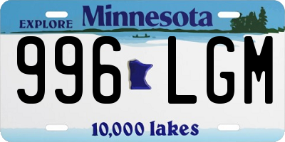 MN license plate 996LGM