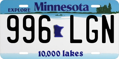 MN license plate 996LGN