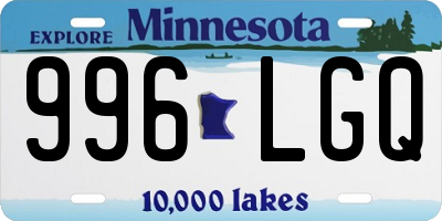 MN license plate 996LGQ